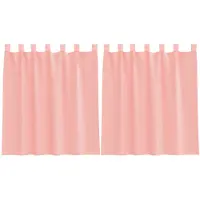 vidaXL Voile Vorhänge mit Stangentaschen 2 Stk. Rosa