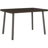 vidaXL Garten-Couchtisch Rechteckig Braun 60x40x37 cm Poly Rattan