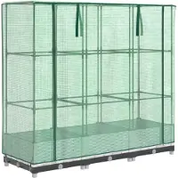 vidaXL Hochbeet mit Gewächshaus-Aufsatz Rattan-Optik 120x40x123 cm