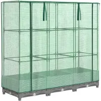 vidaXL Hochbeet mit Gewächshaus-Aufsatz Rattan-Optik 120x40x123 cm
