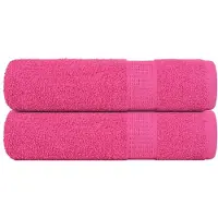 vidaXL Badetücher FROGN 2 Stk. Rosa 100x150 cm 360 g/m²