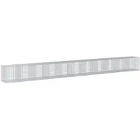 vidaXL Gabione mit Deckel 1100x100x100 cm Verzinktes Eisen