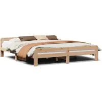 vidaXL Massivholzbett ohne Matratze 200x200 cm Kiefernholz