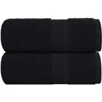 vidaXL Gästetücher FROGN 2 Stk. Schwarz 30x50 cm 360 g/m²