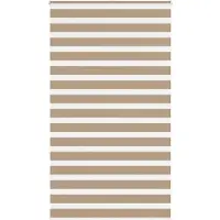 vidaXL Doppelrollo Sandbraun 125x200 cm Stoffbreite 120,9 cm Polyester