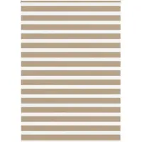 vidaXL Doppelrollo Sandbraun 155x200 cm Stoffbreite 150,9 cm Polyester