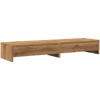 vidaXL Monitorständer mit Schubladen Artisan-Eiche 100x27x15 cm