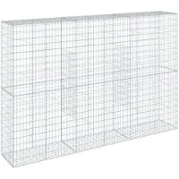 vidaXL Gabione mit Deckel 300x50x200 cm Verzinktes Eisen