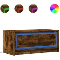vidaXL LED-Couchtisch Räuchereiche Holzwerkstoff
