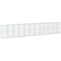 vidaXL Gabione mit Deckel 1150x100x200 cm Verzinktes Eisen