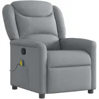vidaXL Massagesessel Hellgrau Stoff
