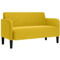 vidaXL Zweisitzer-Sofa Gelb 109 cm Samt