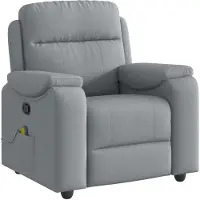 vidaXL Massagesessel Hellgrau Stoff
