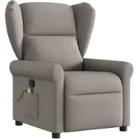 vidaXL Massagesessel Taupe Stoff