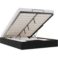 vidaXL Ottoman-Bett ohne Matratze Schwarz 140x200 cm Kunstleder