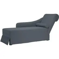 vidaXL Chaiselongue mit Nackenrolle Rechter Armlehne Dunkelgrau Samt