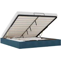 vidaXL Ottoman-Bett ohne Matratze Dunkelblau 180x200 cm Samt