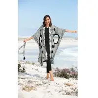 DW-Shop Viskose-Kaftan in Druck schwarz in Größe 44/46 von , Schwarz, 44/46