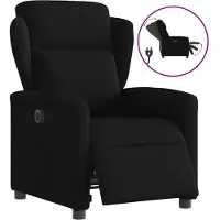 vidaXL Relaxsessel Elektrisch Schwarz Stoff