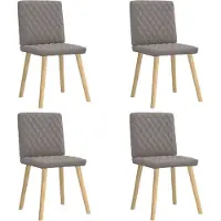 vidaXL Esszimmerstühle 4 Stk. Taupe Stoff