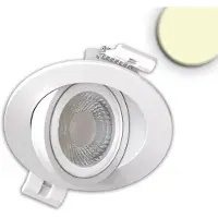 ISOLED LED Einbaustrahler Sphere-68 schwenkbar, 6W, 40°, 2700/3000/4000K, CRI90, weiß, dimmbar 117336