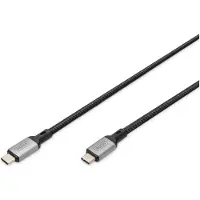 Digitus USB-C 4.Gen3 – USB-C Anschlusskabel, 1m, 1 m, USB C, USB C, USB4 Gen 2x2, 40 Gbit/s, Schwarz