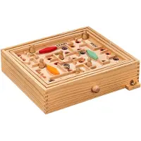 Philos Geschicklichkeitsspiel Labyrinth Holzspiel 35x31x9 cm Fotobox