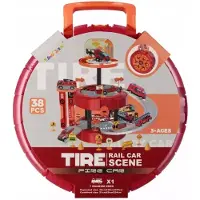 Mega Creative Feuerwehr-Garage Parkhaus Spielzeugset mit Zubehör