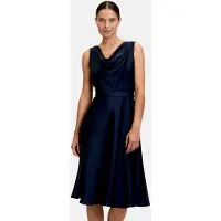 Vera Mont Cocktailkleid "Damen mit Wasserfallausschnitt" Nahttasche Form