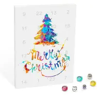 VALIOSA Mode-Schmuck Adventskalender mit Halskette, Armband + 22 individuelle Perlen-Anhänger aus Glas & Metall, Geschenkidee für Mädchen, bunt, 24-teilig (1 Set)