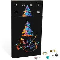 VALIOSA Piercing Adventskalender mit Ohrschmuck, Fake-Septum, Fake Plug, Labret & Barbells