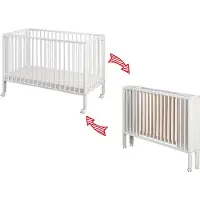 TiSsi Faltbett / Kinderbett Buche weiß incl. Matratze
