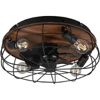 RL Deckenventilator, Fernbedienung, Holzoptik, Timer, D 48 cm