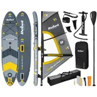 Rebel Active Rba-4513 Aufblasbares Paddle-surf-set Grau 305 cm / 76 cm Grau 305 cm