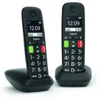 Gigaset E290 Duo, Schwarz, 5,08 cm (2"), Nickel-Metallhydrid (NiMH), AAA, 10 h, 200 h