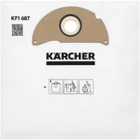 Kärcher 4 Stk. Original Vlies-Staubsaugerbeutel Staubbeutel Filterbeutel für