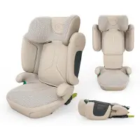 Kinderkraft Kindersitz XPAND 2 PRO i-Size – 100-150 cm – ISOFIX & Gurt – DUO EXPAND-System – Seitenaufprallschutz – klappbar, Beige