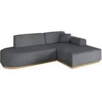 ALTDECOR Ecksofa in L-Form IREA-L1-v2 232x165x80 cm Dunkelgrau Corner Sofa Eckcouch Couch Wohnlandschaft Cauchsofa