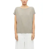 s.Oliver T-Shirt , Damen, Gr. 34, taupe, Jersey, Obermaterial: 95% Viskose, 5% Elasthan, regular fit taillenbedeckt, Rundhals, Shirts T-Shirt, mit Markenlabel