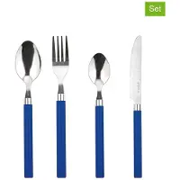 Bergner Happie Blue - 24-teiliges Edelstahl-Besteckset in Blau