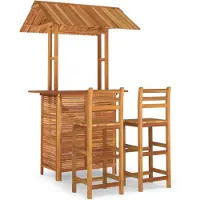 vidaXL 3-tlg. Gartenbar-Set Massivholz Akazie
