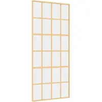 vidaXL Schiebetür Golden 90x205 cm ESG-Klarglas und Aluminium
