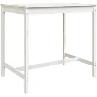 vidaXL Gartentisch Weiß 121x82,5x110 cm Massivholz Kiefer
