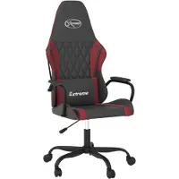 vidaXL Gaming-Stuhl Schwarz und Weinrot Kunstleder