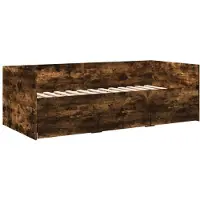 vidaXL Tagesbett mit Schubladen ohne Matratze Räuchereiche 100x200 cm