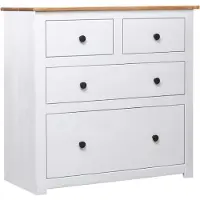 vidaXL Sideboard Weiß 80x40x83 cm Kiefernholz Panama