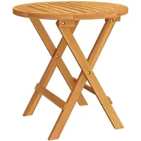 vidaXL Bistrotisch Ø46x47 cm Massivholz Akazie