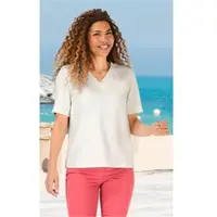 DW-Shop Baumwoll-Mix-Shirt in creme in Größe 40/42 von , Creme, 40/42