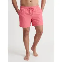Jack & Jones Badeshorts "JPSTMAUI SPLASH MAGIC SWIM SHORTS", Herren, Gr. M, N-Gr, rosa (hot coral), Web, Polyester, unifarben, Badehosen Badeshorts