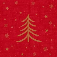 Duni Tissue-Serviette 33 x 33 cm Shimmer Trees 3-lagig, 500 Stk/Krt (10 x 50 Stk)